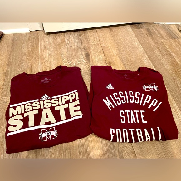 Men’s Adidas Mississippi State Maroon Tshirts Size Large - Picture 1 of 3